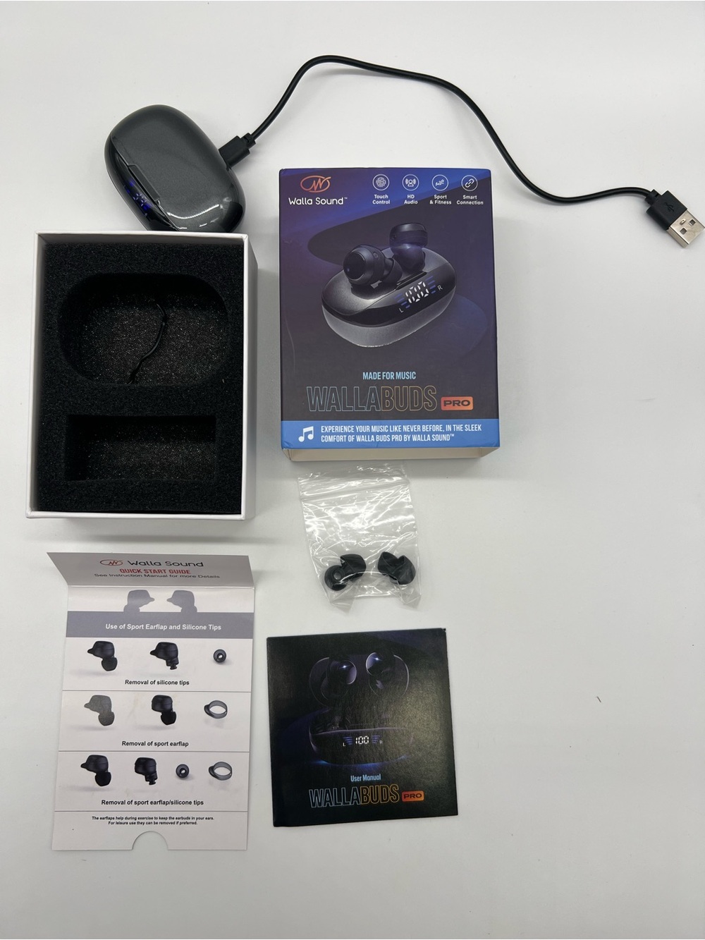 Wallabuds Pro True Wireless Earbuds - Black